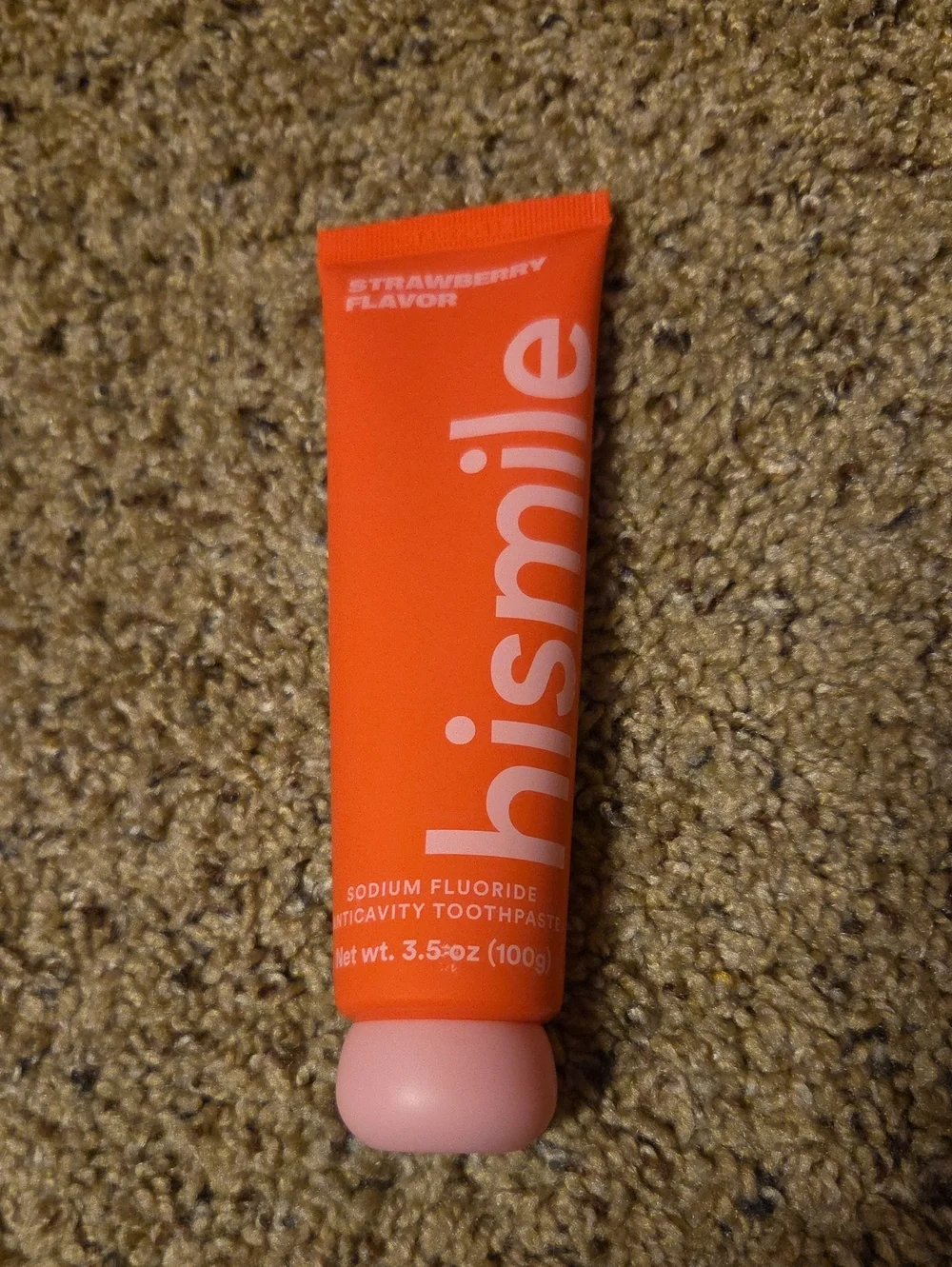hismile Strawberry Flavor Anticavity Toothpaste - Orange